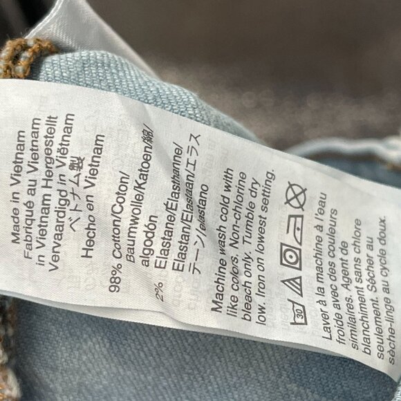 Madewell 11" High Rise Skinny Jeans Distressed Light Wash Denim Size 29 AG163 - Picture 8 of 8